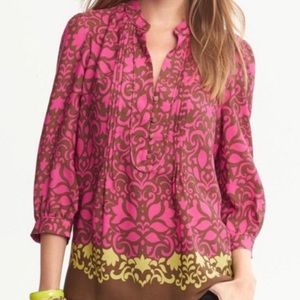 Banana Republic Floral Riviera Blouse Top